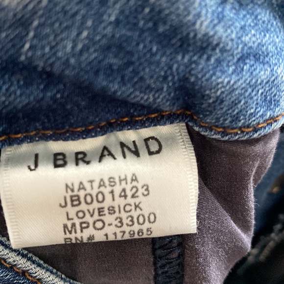 J Brand Natasha Sky High Rise Cropped Button Through Skinny Jeans Lovesick 26 - Picture 9 of 11